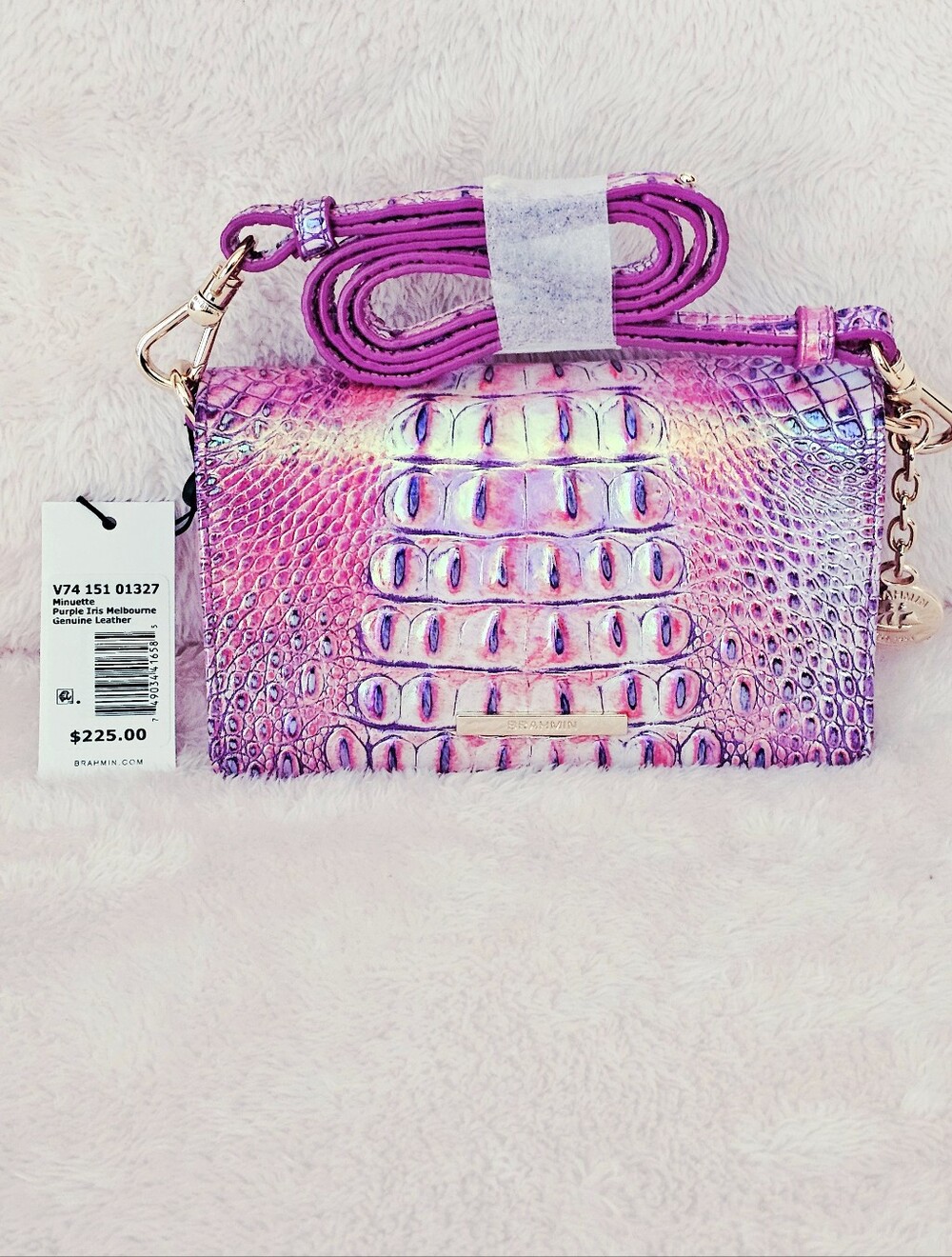 NWT Brahmin PURPLE IRIS Minuette - Picture 14 of 14